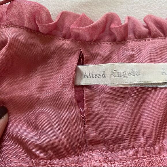 Vintage Y2K Alfred Angelo Pink Empire Waist Formal Dress Size 4 SEE DESCRIPTION - Picture 11 of 16